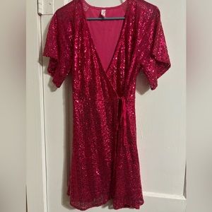 Sequin hot pink Barbie dress